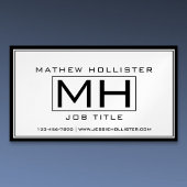 Cool Wit & Zwart Professioneel Magnetisch Visitekaartje