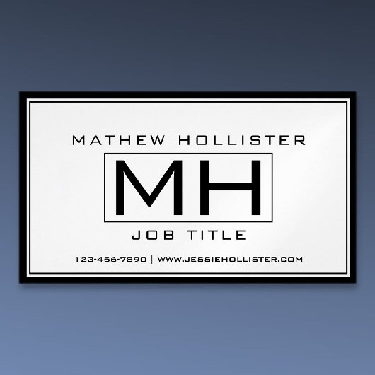 Cool Wit & Zwart Professioneel Magnetisch Visitekaartje