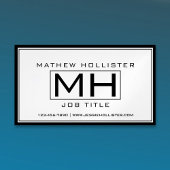 Cool Wit & Zwart Professioneel Magnetisch Visitekaartje