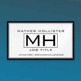 Cool Wit & Zwart Professioneel Magnetisch Visitekaartje