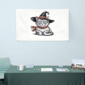 Cool Witch Cat – Schattige Halloween Kat met Heart Spandoek (Beurs)