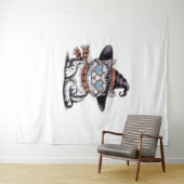 Cool Witch Cat – Schattige Halloween Kat met Heart Wandkleed (In Situ (horizontaal))