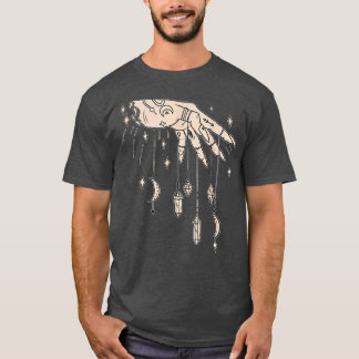 Cool Witches Design Of A Tattooed Hand With Crysta T-shirt