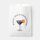 Cool Witches Night Out Paarse Drink Cocktail Cheer Bedankzakje (Voorkant)