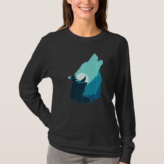 Cool Wolf Arctic Wildlife Tarot T-shirt (Voorkant)