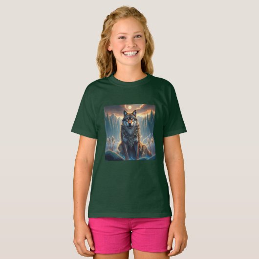 Cool Wolf Design T-shirt (Voorkant volledig)