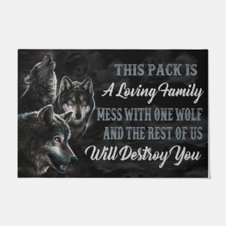 Cool Wolf Gezegde Doormat, Funny Quotes Deurmat