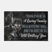 Cool Wolf Gezegde Doormat, Funny Quotes Deurmat (Voorkant)