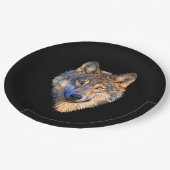 Cool Wolf Head Party aanpassen Papieren Bordje (Gekanteld)