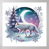 Cool wolf liefhebbers dier poster (Voorkant)