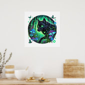 Cool wolf liefhebbers dier poster (Keuken)