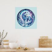 Cool wolf liefhebbers dier poster (Keuken)