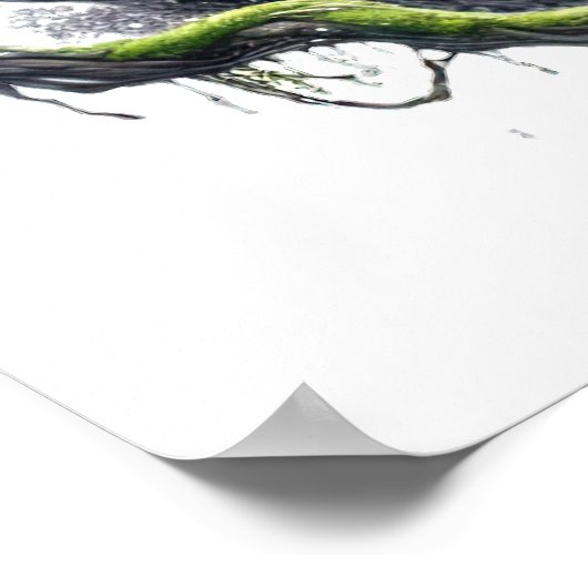 Cool wolf liefhebbers dier poster (Hoek)