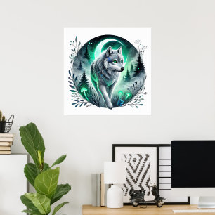 Cool wolf liefhebbers dier poster