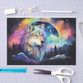 Cool wolf liefhebbers sterren tissuepapier (Craft)