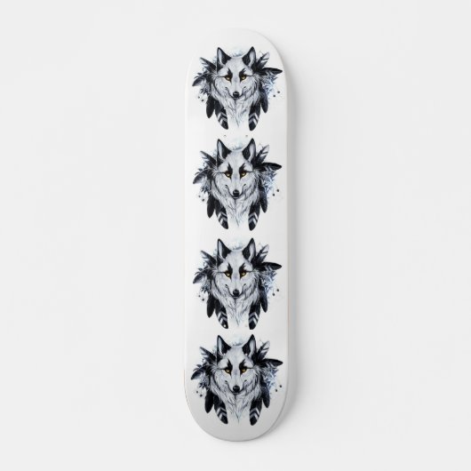 Cool Wolf Persoonlijk Skateboard (Voorkant)