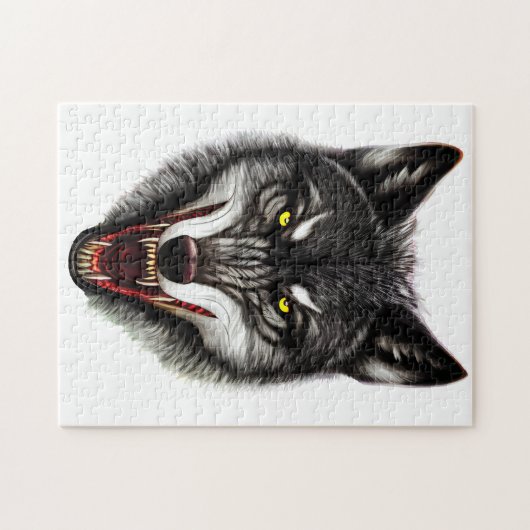 Cool Wolf Portrait Legpuzzel (Horizontaal)