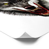 Cool Wolf Portrait Poster (Hoek)