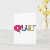 Cool Womens Quilt Quilting Sewing Hobby Crafter Gi Kaart (Gele Bloem)