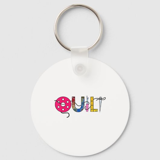 Cool Womens Quilt Quilting Sewing Hobby Crafter Gi Sleutelhanger (Voorkant)