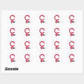 Cool Women's Symbool Ronde Sticker (Vel)