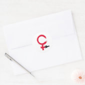 Cool Women's Symbool Ronde Sticker (Envelop)