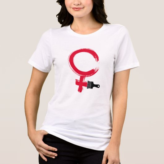 Cool Women's Symbool Tri-Blend Shirt (Voorkant)