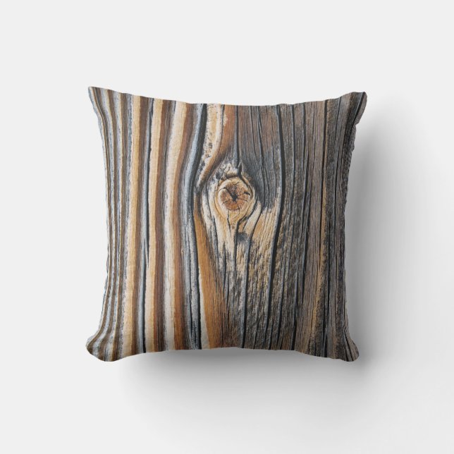 COOL Wood Grain Patroon Buitenkussen (Voorkant)