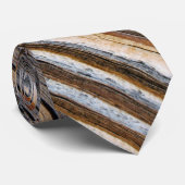 COOL Wood Grain Patroon Stropdas (Opgerold)