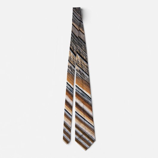 COOL Wood Grain Patroon Stropdas (Achterkant)