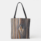 COOL Wood Grain Patroon Tote Bag (Achterkant)