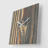 COOL Wood Grain Patroon Vierkante Klok (Hoek)
