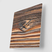 COOL Wood Grain Patroon Vierkante Klok (Hoek)