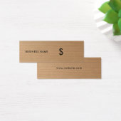 Cool Wood Print Brown Price Label Mini Visitekaartjes (Bureau)