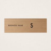 Cool Wood Print Brown Price Label Mini Visitekaartjes (Voorkant)