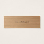 Cool Wood Print Brown Price Label Mini Visitekaartjes (Achterkant)