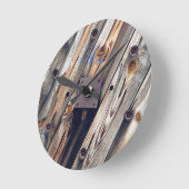 Cool Wooden Wire Spool Ronde Klok (Hoek)