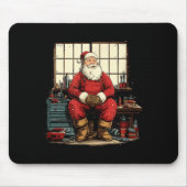 Cool Workshop Santa Claus With Wrenches Tool Costu Muismat (Voorkant)