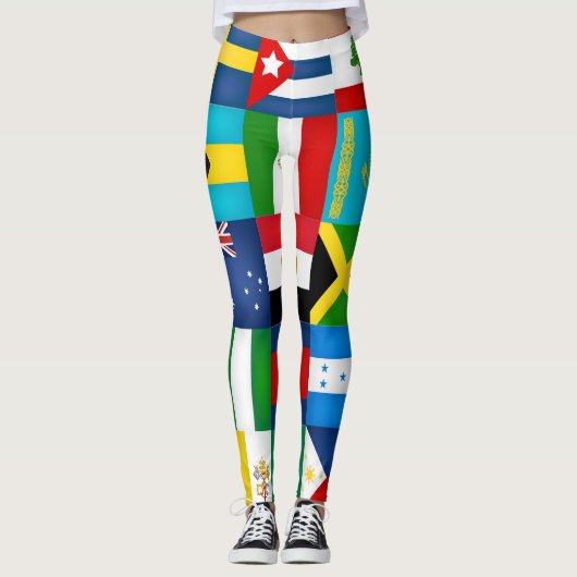 Cool World Flags Mode Leggings (Voorkant)