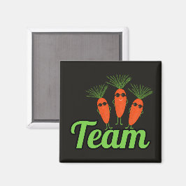 Cool Wortel Team Zwart Magneet