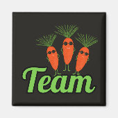 Cool Wortel Team Zwart Magneet (Voorkant)