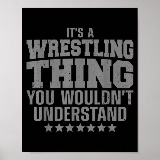 Cool Wrestling Design For Men Women Wrestler Wrest Poster (Voorkant)