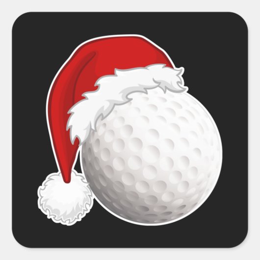 Cool Xmas Golf-spelers, ventilatordesign, prettig  Vierkante Sticker (Voorkant)
