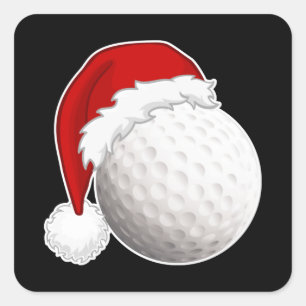 Cool Xmas Golf-spelers, ventilatordesign, prettig Vierkante Sticker