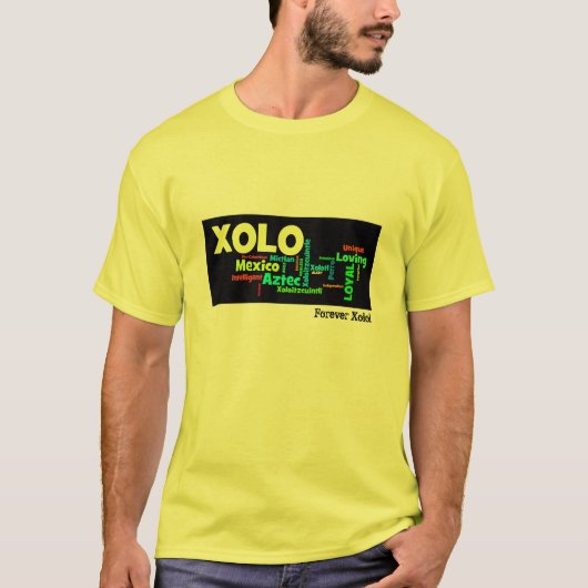 Cool Xolo Wordcloud T-shirt! T-shirt (Voorkant)