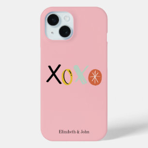 Cool "XOXO" Hearts Valentijnsdag iPhone 15 Case