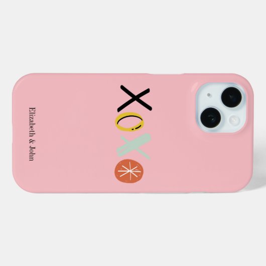 Cool "XOXO" Hearts Valentijnsdag Case-Mate iPhone Case (Achterkant (horizontaal))