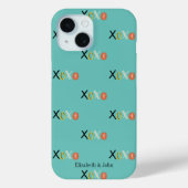 Cool "XOXO" Hearts Valentijnsdag Mint Green Case-Mate iPhone Case (Achterkant)