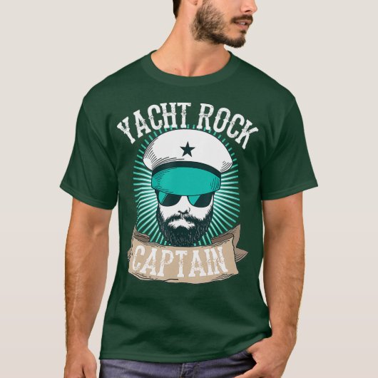 Cool Yacht Rock Captain Grappige Muziek Liefhebber T-shirt (Voorkant)
