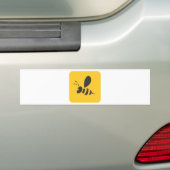 Cool Yellow Bee Logo Shirt Bumpersticker (Op auto)